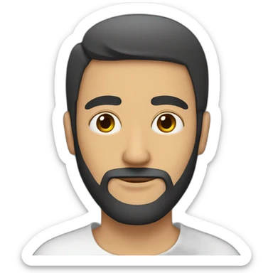 An Arabic and beardy man with no eyes  sticker