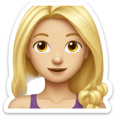 fair haired Pilates girl sticker