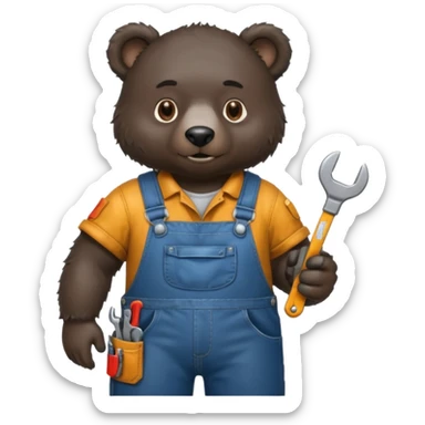 black bear mechanic sticker