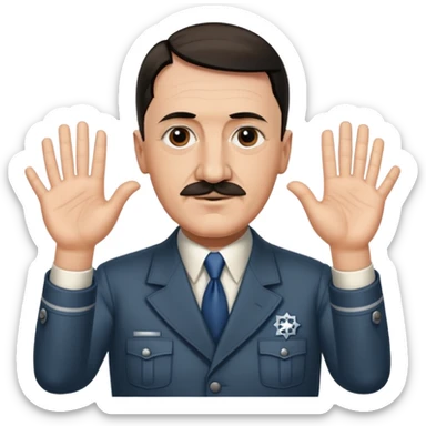 Adolf hitler handshake with jews sticker