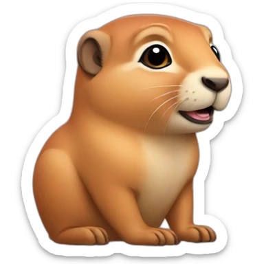 red prairie dog sticker