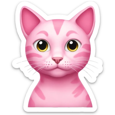 Pink cat sticker