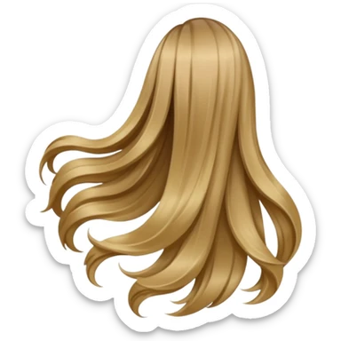 back view of long dark blonde hair sticker