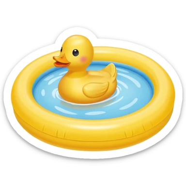 Inflatable kiddy pool with ducky  sticker