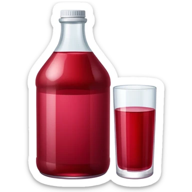 Bottle cranberry juice sticker