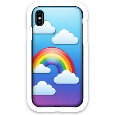 Realistic iPhone 16,  rainbow color case sticker