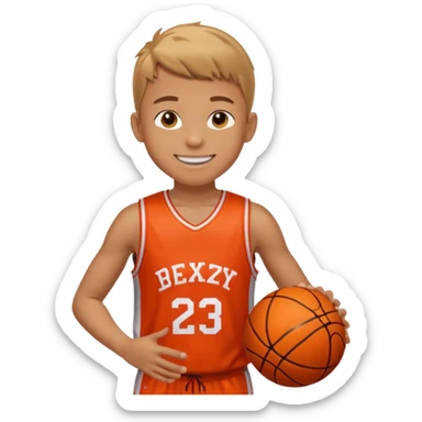 Gay zesty boy basketball sticker