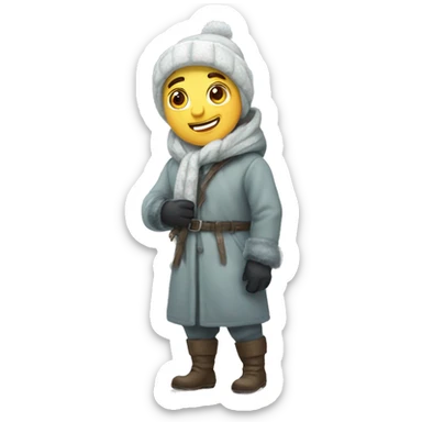 Russian winter sticker