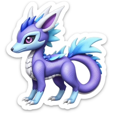 Badass edgy cool realistic Meloetta-Sergal-Cresselia-Palkia-Stitch-Fakémon-creature-hybrid sticker