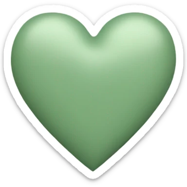 Sage green heart  sticker