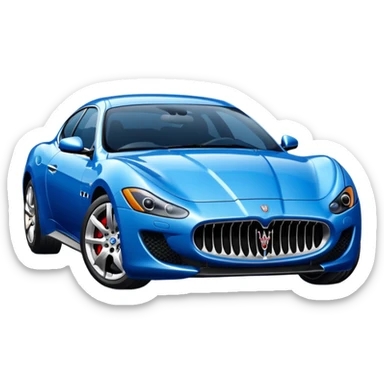 Blue Maserati sticker