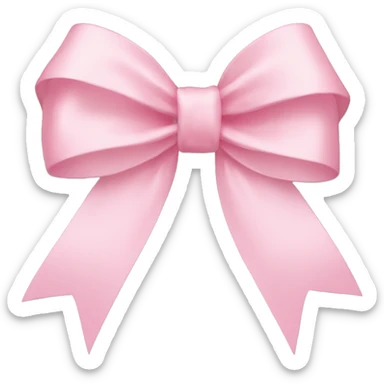light pink ribbon bow sticker