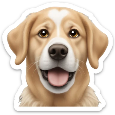 Snowflake landing on dogs nose sticker