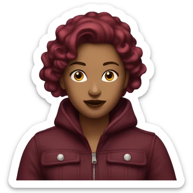 burgundy pursue mid miu sticker