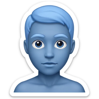 He was blue in color sticker