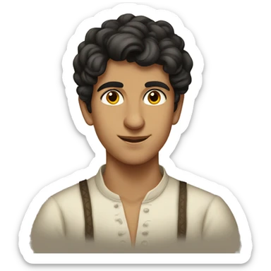 19th century Turkish teenager without a hat sticker