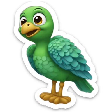 Turtwing smiling and waving sticker