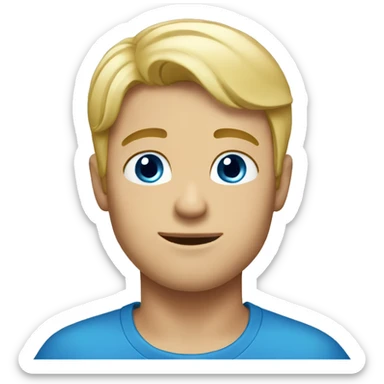 Blond Guy with bleu eyes sticker