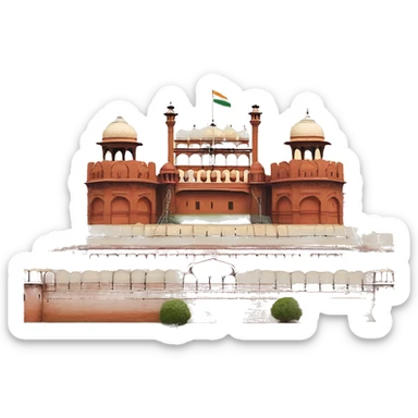the red fort in delhi sticker