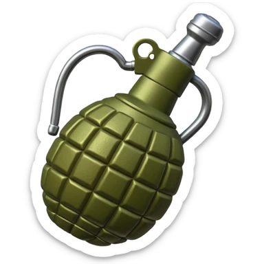 hand bomb sticker