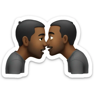 two guys kissing   sticker