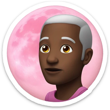 Reality Pink moon  sticker