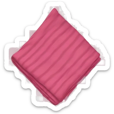 a pink plaid blanket folded  sticker