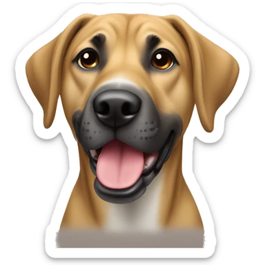 Blackmouth cur dog sticker