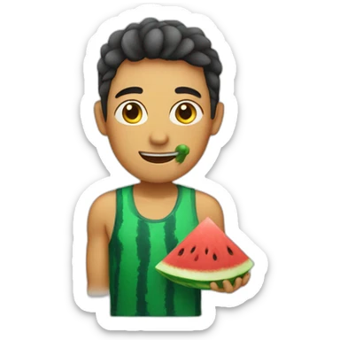 human water melon sticker