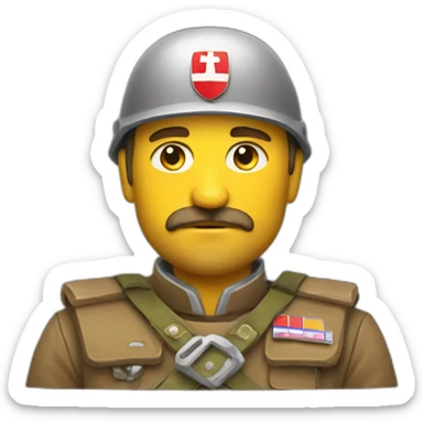 Slovakian mountain general sticker