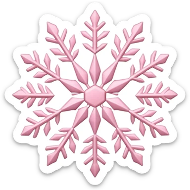 pastel pink snowflake  sticker