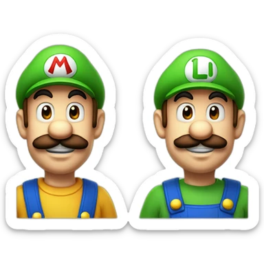 Mario and luigi sticker