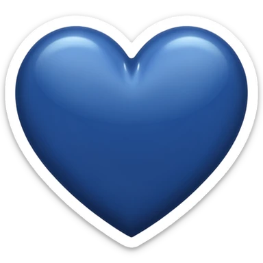 Navy blue heart sticker