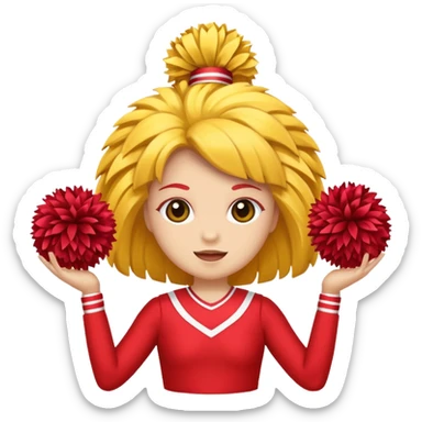 cheerleader pom pom sticker