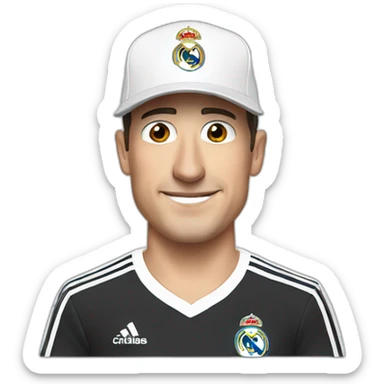 lewandowski with real madrid hat sticker