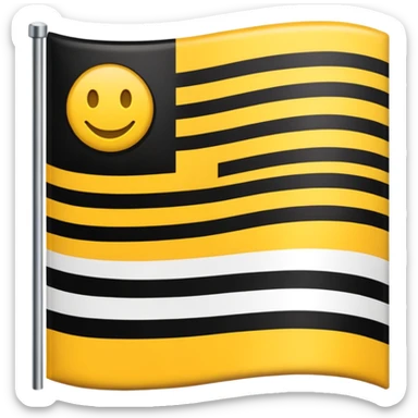 A flag emoji similar to German flag but replace color red with white sticker