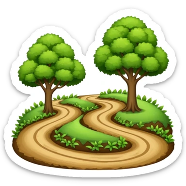 a country road with trees sticker