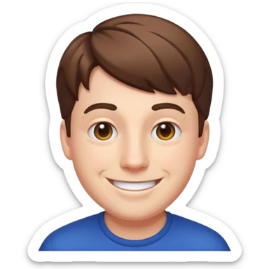 Make a emojis of mr beast face same to same real face  sticker