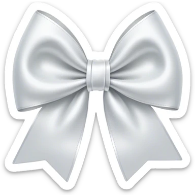 white bow sticker