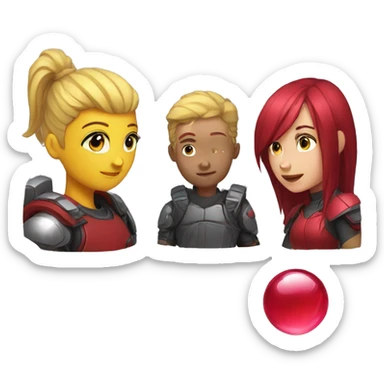 a sentinent match,pencil,bubble and ruby talking sticker