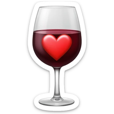 Corazón de color vino tinto oscuro sin nada arriba sticker