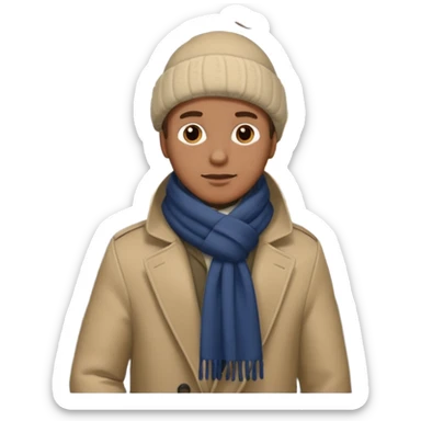 hombre caminando abrigado sticker