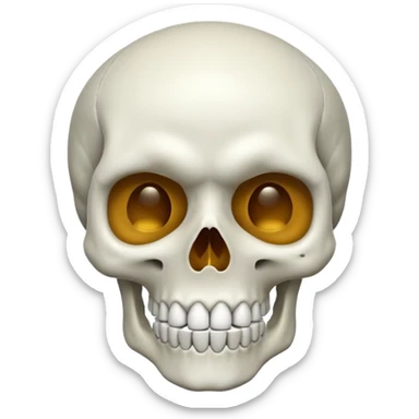 Skull mewing sticker