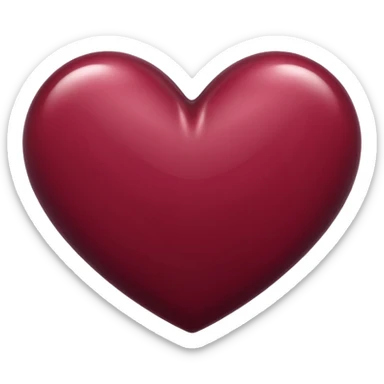 Burgundy heart sticker