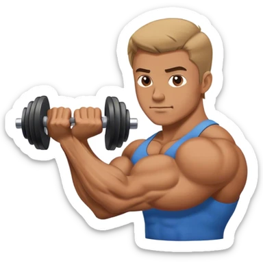 guy how to do bicep curls sticker