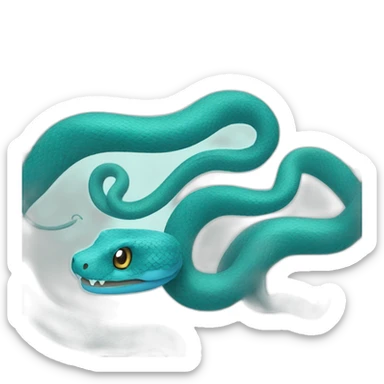 Cute snake blue sticker