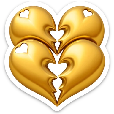 3 hearts of friendship sticker