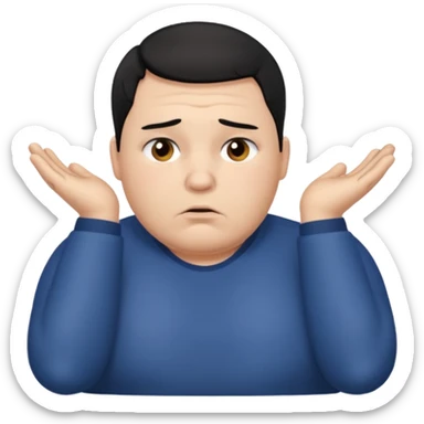 Mach mir eine määnliche dickere person die gestresst ist sticker