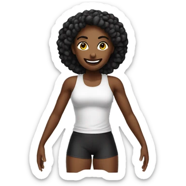 give me a black-gym-short for women emoji sticker