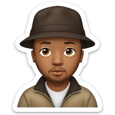 Timbaland with dark brown hair sticker
